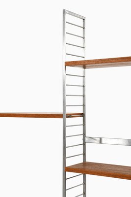 Large Bookcase in Teak and Chromed Steel attributed to Nils Strinning, 1960s-SC-2022151