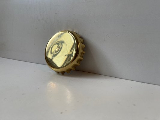 Large Bottle Cap Opener in Brass from Georg Jensen, 1980s-LCR-1388842