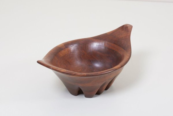 Large Bowl and Cup in Walnut by Lee Swennes, USA, 1960s, Set of 3-SFD-631693