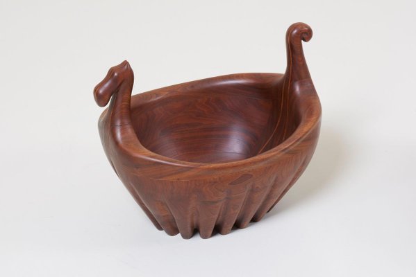 Large Bowl and Cup in Walnut by Lee Swennes, USA, 1960s, Set of 3-SFD-631693