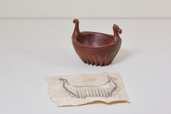 Large Bowl and Cup in Walnut by Lee Swennes, USA, 1960s, Set of 3-SFD-631693