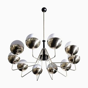 Large Brass and Glass Sputnik Chandelier in the Style of Stilnovo, 2000s-VLZ-631853