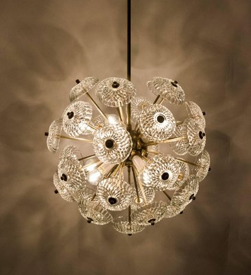 Large Brass and Glass Sputnik Lamp in the Style of Emil Stejnar, 1960s-VDW-910919