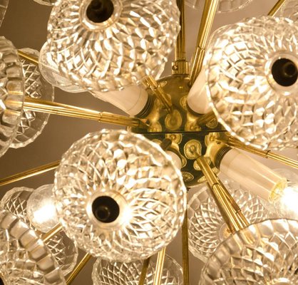 Large Brass and Glass Sputnik Lamp in the Style of Emil Stejnar, 1960s-VDW-910919