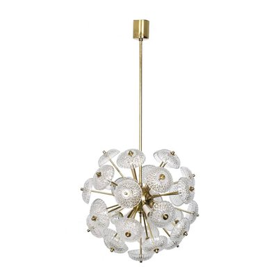 Large Brass and Glass Sputnik Lamp in the Style of Emil Stejnar, 1960s-VDW-910919