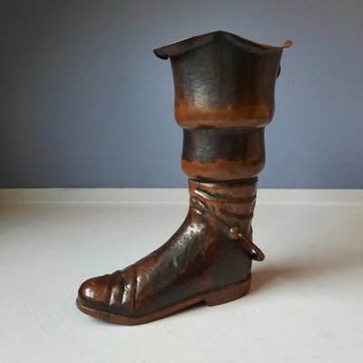 Large Brass Boot Cane Holder by Egidio Casagrande, Borgo Valsugana, Italy, 1950s-SJU-1795893