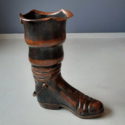 Large Brass Boot Cane Holder by Egidio Casagrande, Borgo Valsugana, Italy, 1950s-SJU-1795893