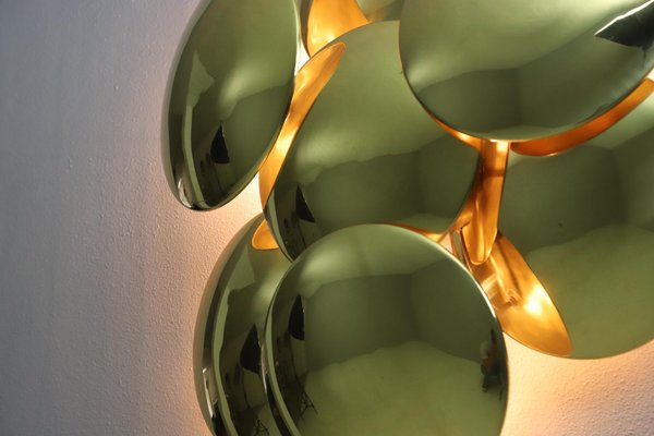 Large Brass Ceiling Lamps by Goffredo Reggiani, 1980s-DXL-1706970