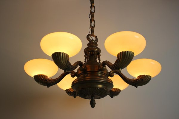 Large Brass Chandelier, 1900-TZ-1124687