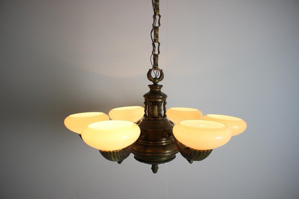 Large Brass Chandelier, 1900-TZ-1124687