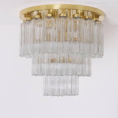 Large Brass Chandeliers from Limburg Glashütte, 1960s, Set of 2-VDW-713112