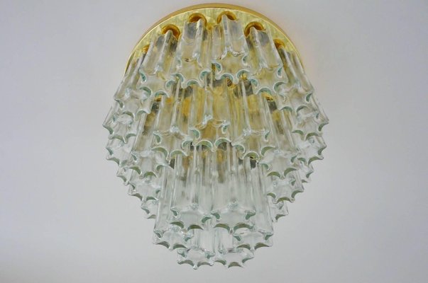 Large Brass Chandeliers from Limburg Glashütte, 1960s, Set of 2-VDW-713112