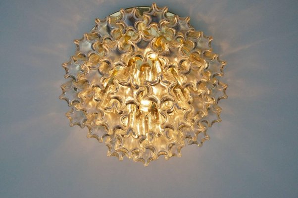 Large Brass Chandeliers from Limburg Glashütte, 1960s, Set of 2-VDW-713112