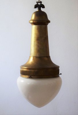 Large Brass Lamp by Otto Wagner for the Steinhof Hospital Vienna-VA-909002