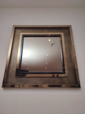 Large Brass Mirror from Belgo Chrom / Dewulf Selection, 1970s-WBX-1344984