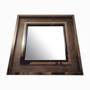 Large Brass Mirror from Belgo Chrom / Dewulf Selection, 1970s-WBX-1344984