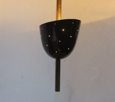 Large Brass Painted Aluminum Ceiling Light, 1950s-EY-1216142