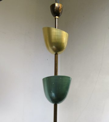 Large Brass Painted Aluminum Ceiling Light, 1950s-EY-1216142