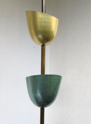 Large Brass Painted Aluminum Ceiling Light, 1950s-EY-1216142