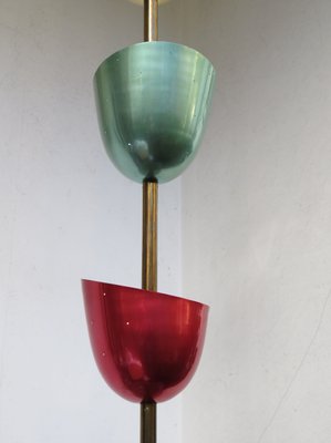 Large Brass Painted Aluminum Ceiling Light, 1950s-EY-1216142