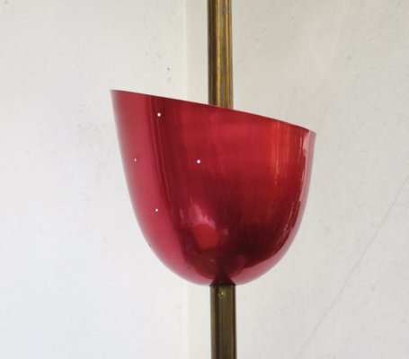 Large Brass Painted Aluminum Ceiling Light, 1950s-EY-1216142