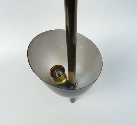 Large Brass Painted Aluminum Ceiling Light, 1950s-EY-1216142