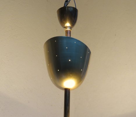 Large Brass Painted Aluminum Ceiling Light, 1950s-EY-1216142