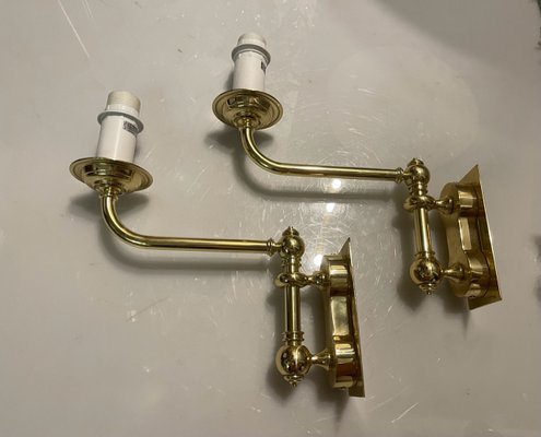 Large Brass Sconces by Estruia, 1980s, Set of 2-JJC-1720458