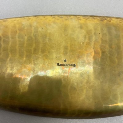 Large Brass Shell Plate by Auböck & Hagenauer, Germany, 1950s-QZ-1137798