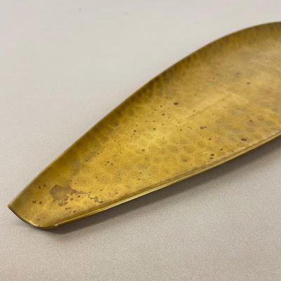 Large Brass Shell Plate by Auböck & Hagenauer, Germany, 1950s-QZ-1137798