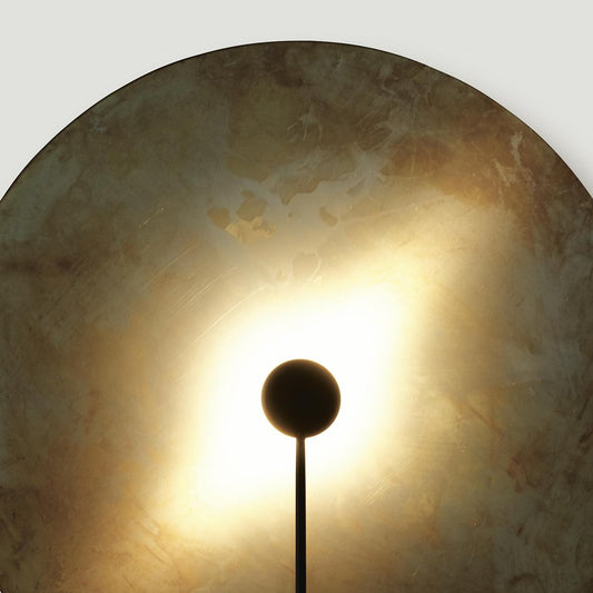 Large Brass SOL Wall Light by Sami Kallio for Konsthantverk Tyringe