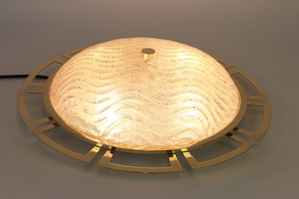 Large Brass Sputnik Flush Mount in the Style of Stilnovo, 1970s-UGR-1085603