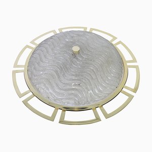 Large Brass Sputnik Flush Mount in the Style of Stilnovo, 1970s-UGR-1085603