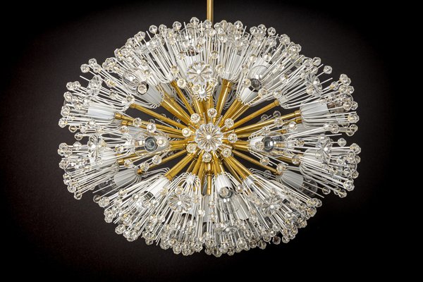 Large Brass Starburst Chandelier by Emil Stejnar for Rupert Nikoll, Austria, 1960s-UGR-1085375