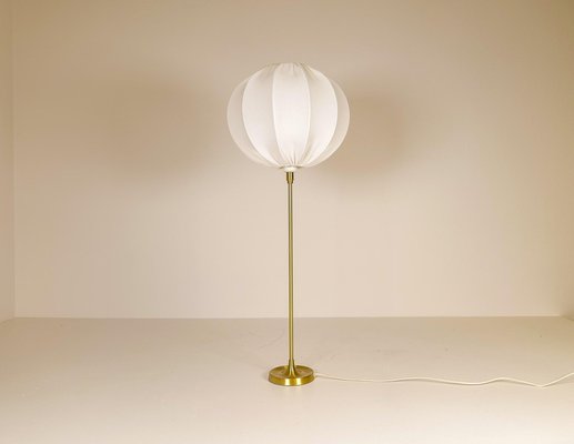 Large Brass Table Lamp by Aage Petersen for Le Klint, Denmark, 1970s-UYK-1135617