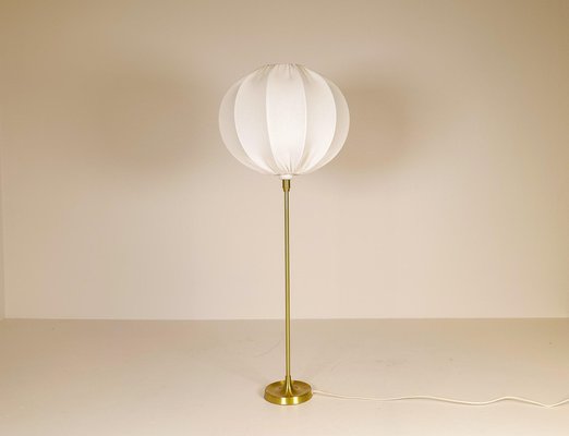 Large Brass Table Lamp by Aage Petersen for Le Klint, Denmark, 1970s-UYK-1135617