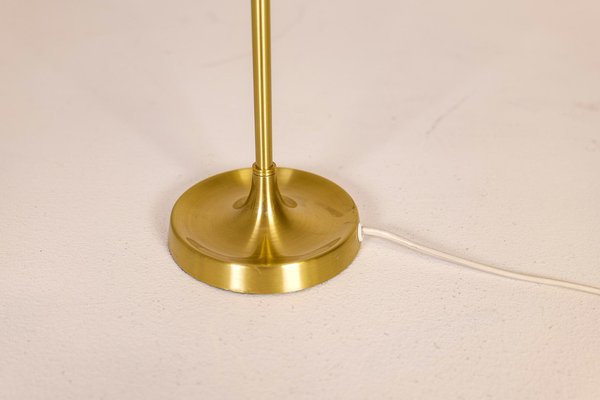 Large Brass Table Lamp by Aage Petersen for Le Klint, Denmark, 1970s-UYK-1135617