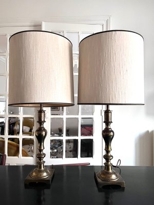 Large Brass Table Lamps from Stiffel, 1960s, Set of 2-AVC-1450019