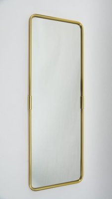 Large Brass Wall Mirror, 1950s-KQB-1283349