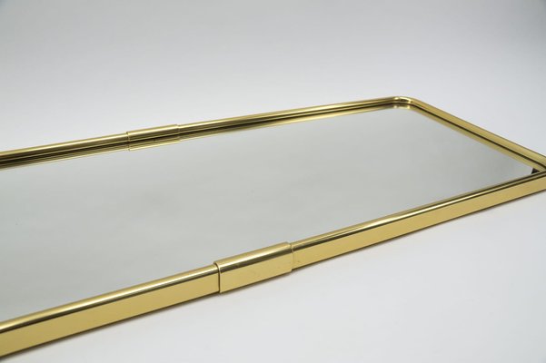 Large Brass Wall Mirror, 1950s-KQB-1283349