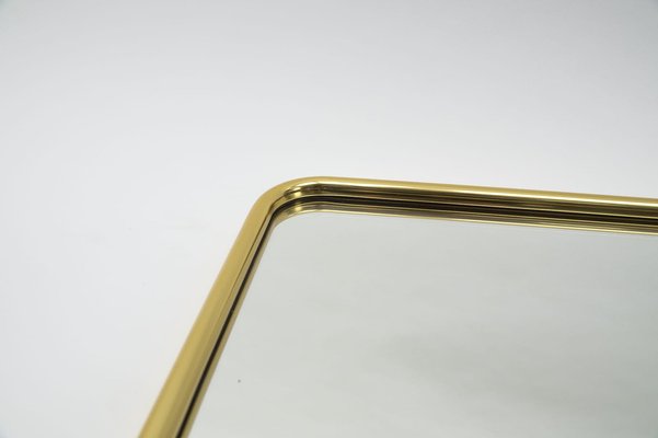 Large Brass Wall Mirror, 1950s-KQB-1283349