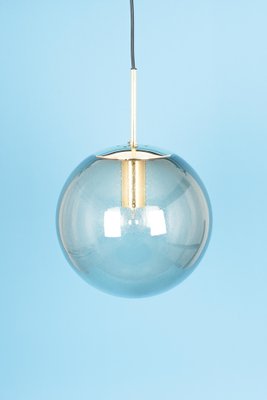 Large Brass with Smoked Glass Ball Pendant from Limburg, Germany, 1970s-UGR-1085284