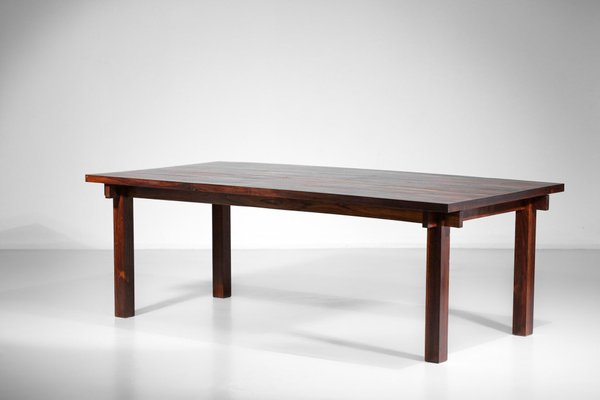 Large Brazilian Solid Wood Dining Table, 1960s-YU-1133309