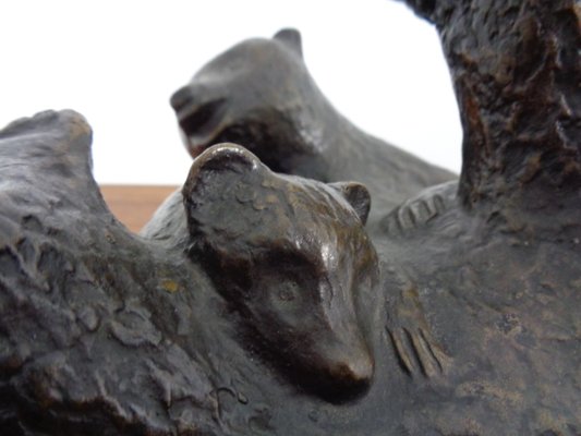 Large Bronze Bear with Baby Bear, 1960s-RDW-1419620