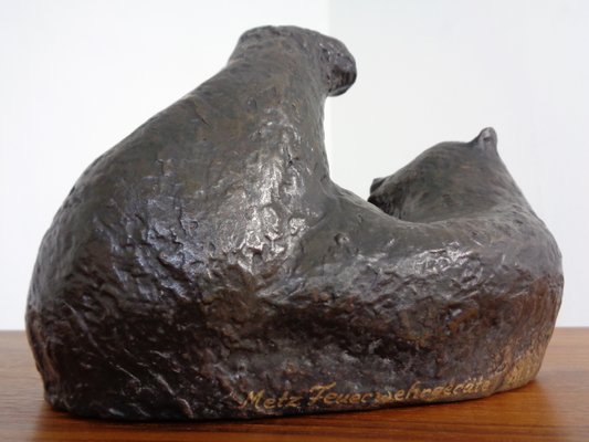 Large Bronze Bear with Baby Bear, 1960s-RDW-1419620