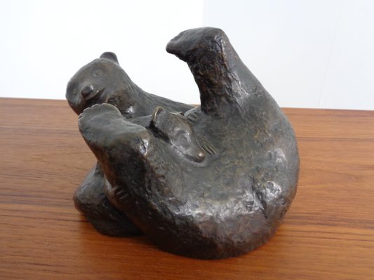 Large Bronze Bear with Baby Bear, 1960s-RDW-1419620