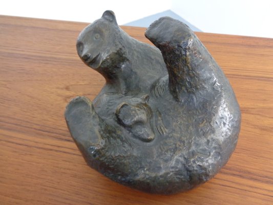 Large Bronze Bear with Baby Bear, 1960s-RDW-1419620