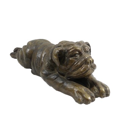 Large Bronze Bulldog Sculpture, 1970s-RCH-1720460