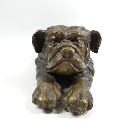 Large Bronze Bulldog Sculpture, 1970s-RCH-1720460