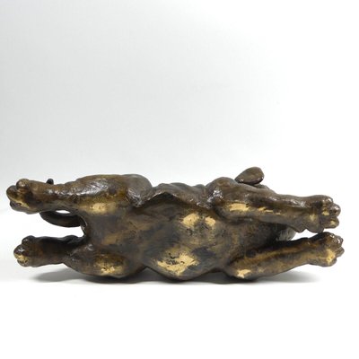 Large Bronze Bulldog Sculpture, 1970s-RCH-1720460